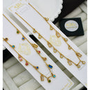 Klitz Classic Crystal Stone Chain Necklace