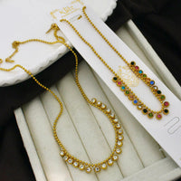 Klitz Classic Crystal Stone Chain Necklace