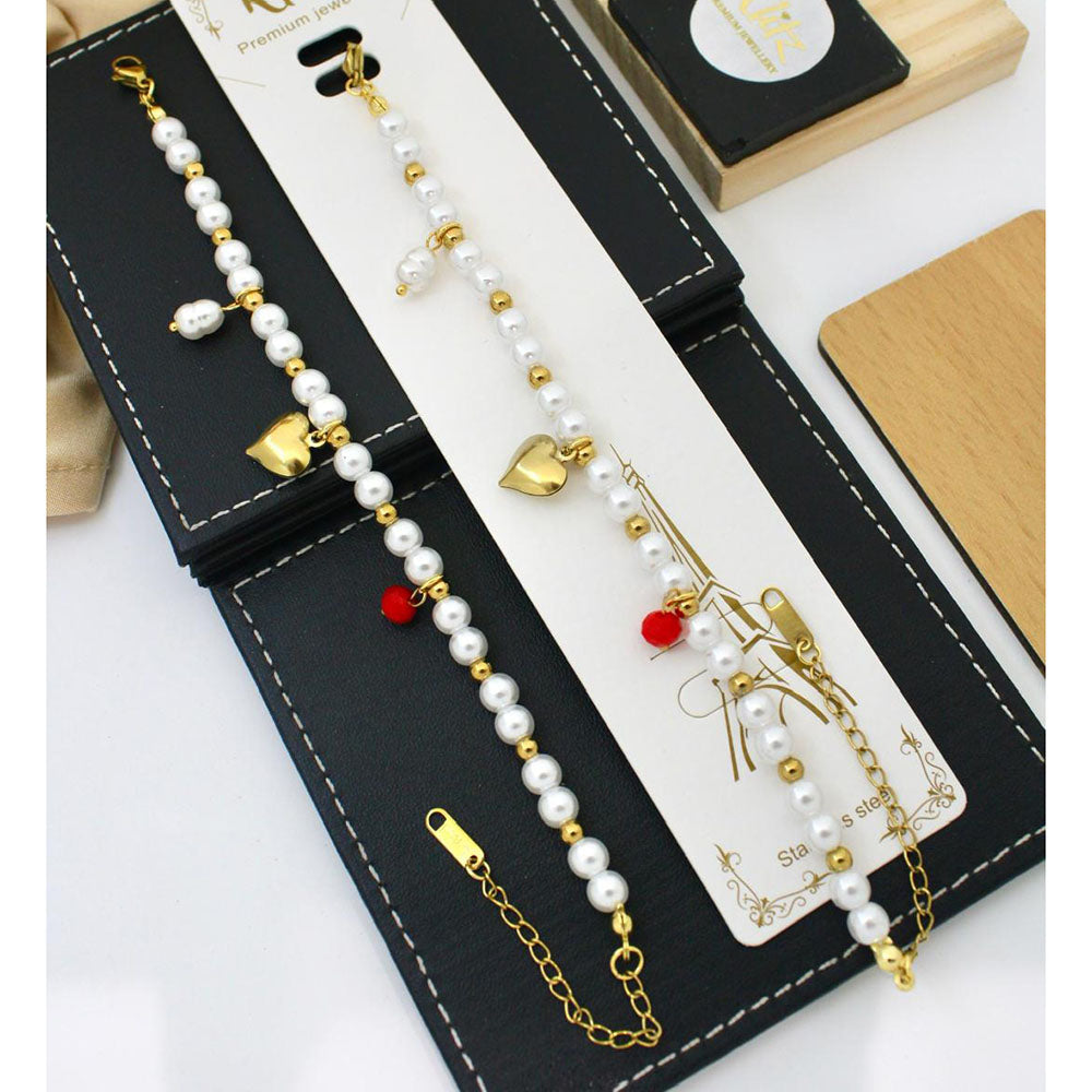 Klitz Premium Jewellery Heart Shape And Pearl Bracelet Collection