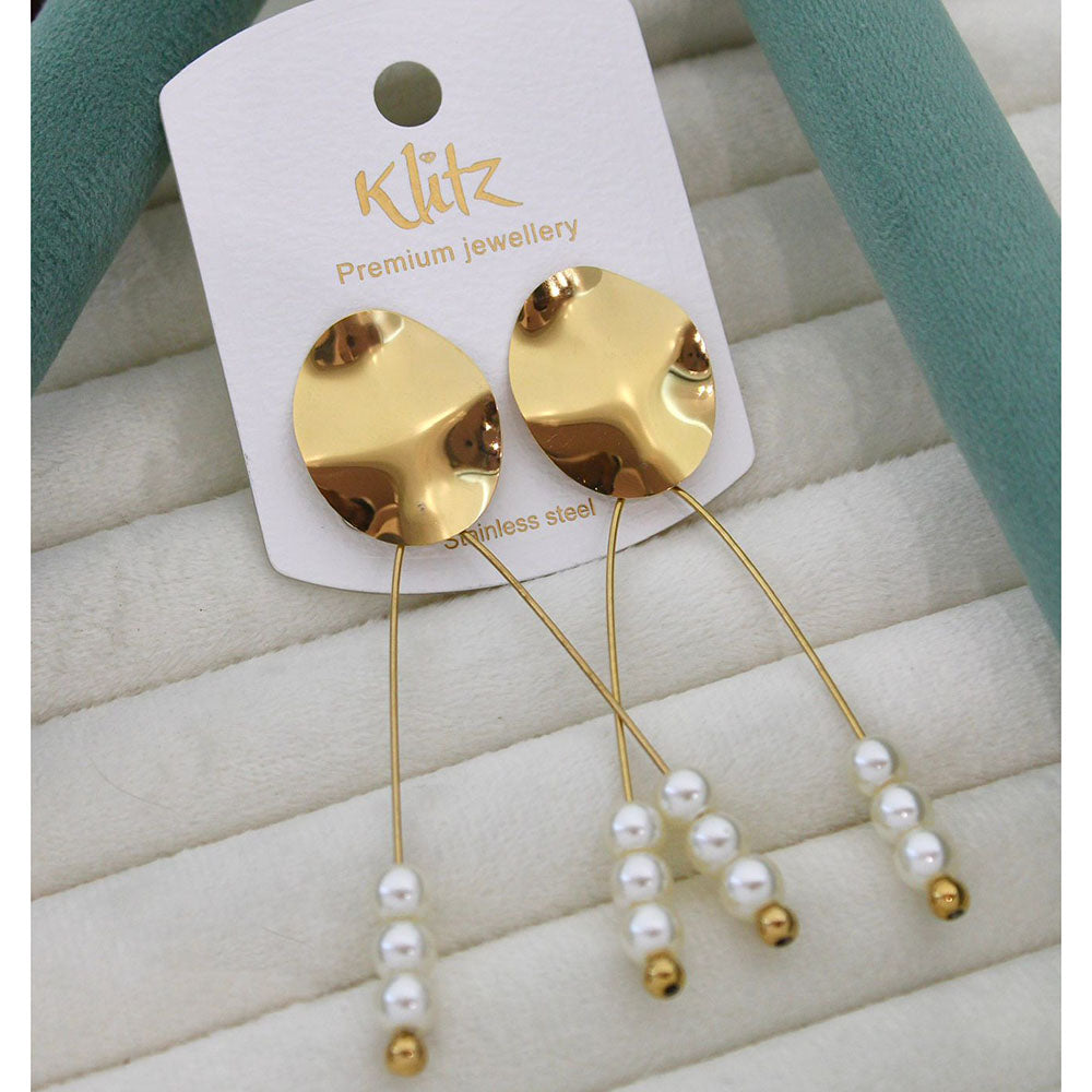 Klitz Elegant Premium Jewellery Pearl Dangler Earrings