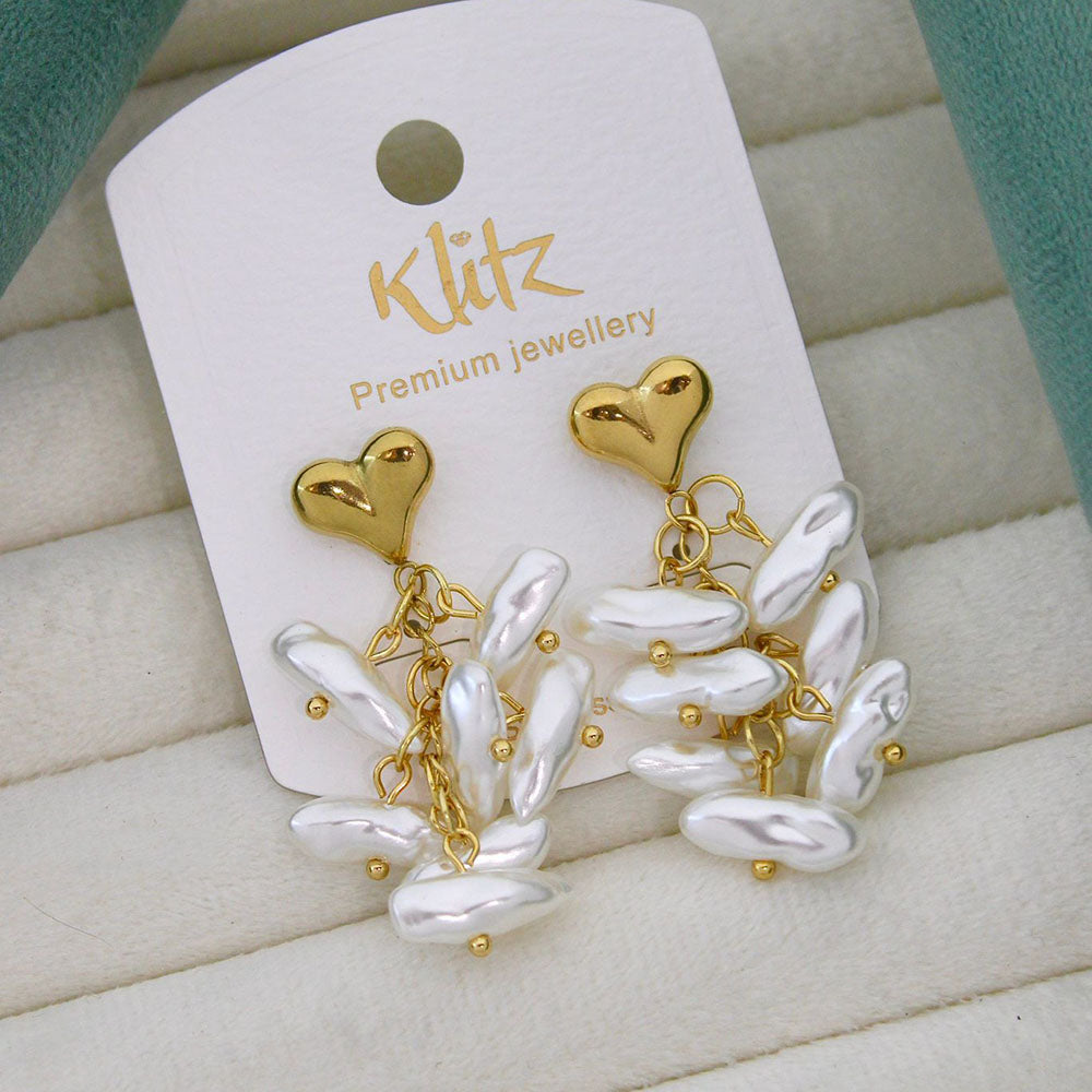 Klitz Elegant Premium Jewellery Pearl Dangler Earrings