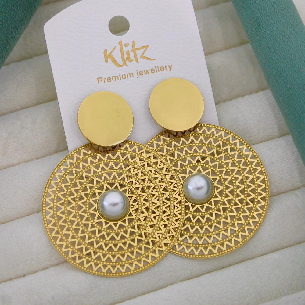 Klitz Elegant Premium Jewellery Pearl Dangler Earrings