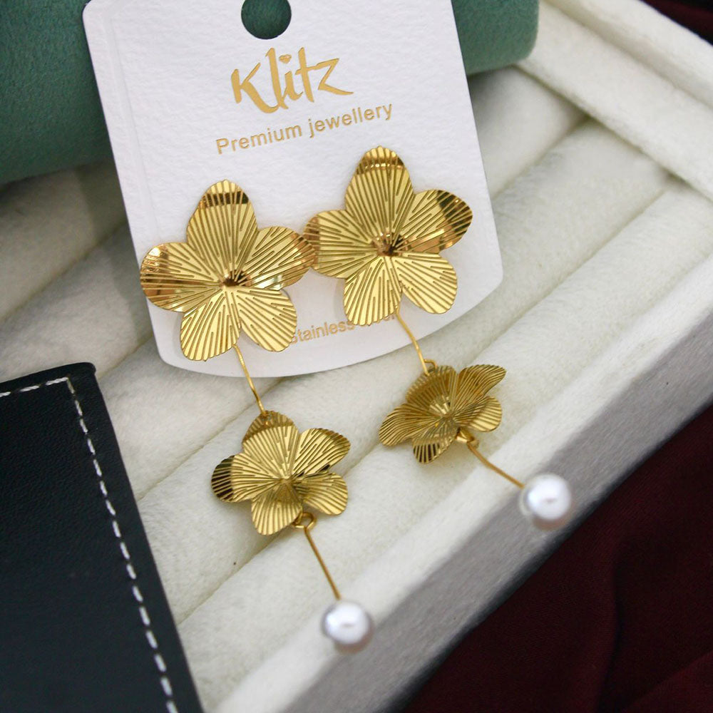 Klitz Elegant Premium Jewellery Pearl Dangler Earrings
