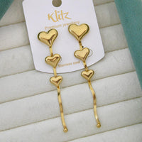 Klitz Elegant Premium Jewellery Heart Shape Dangler Earrings