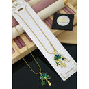 Klitz Premium Jewellery Designer Meenakari Charm  Pack of 12 Chain Pendant