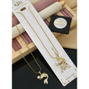 Klitz Premium Jewellery Designer Dolphin Austrian Stone And Pearl Pack of 12 Chain Pendant