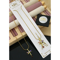 Klitz Premium Jewellery Butterfly Motif Austrian Stone Pack of 12 Chain Pendant