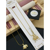 Klitz Premium Jewellery Austrian Stone Elephant Design Pack of 12 Chain Pendant