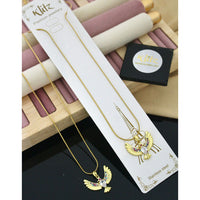 Klitz Premium Jewellery Royal Austrian Stone Bird Design  Pack of 12 Chain Pendant