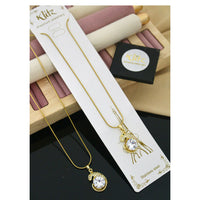 Klitz Premium Jewellery Austrian Stone Pack of 12 Chain Pendant