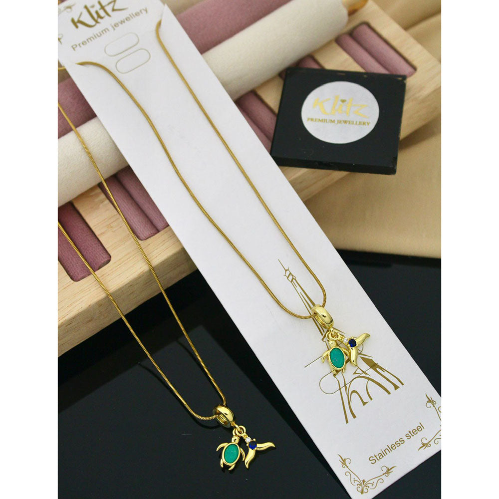 Klitz Premium Jewellery Austrian Stone Pack of 12 Chain Pendant