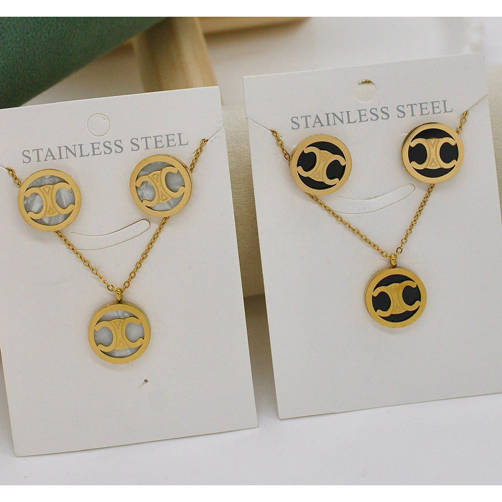 Klitz Classic Stainless Steel Alphabet Chain Pendant Set (Pack of 12)