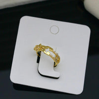 Klitz Sparkling Austrian Stone Butterfly Cocktail Ring