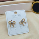 Klitz Stylish Stainless Steel Austrian Stone Studs Earrings