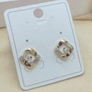 Klitz Stylish Stainless Steel Austrian Stone Studs Earrings