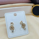 Klitz Trendy Musical Guitar Austrian Stone Stainless Steel Stud Earrings