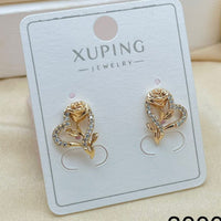 Klitz Stylish Stainless Steel Austrian Stone Heart Shape Studs Earrings