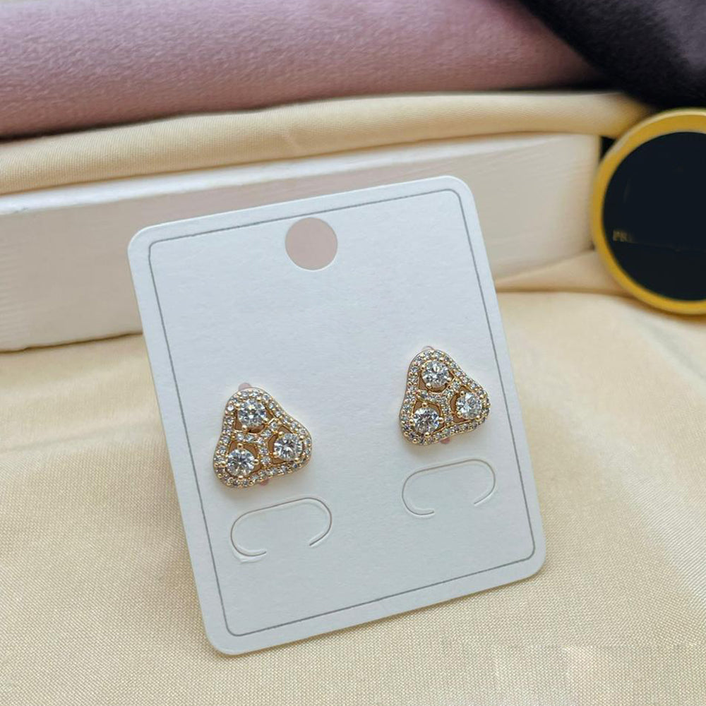 Klitz Stylish Stainless Steel Austrian Stone Studs Earrings