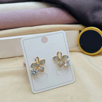 Klitz Stylish Stainless Steel Austrian Stone Studs Earrings