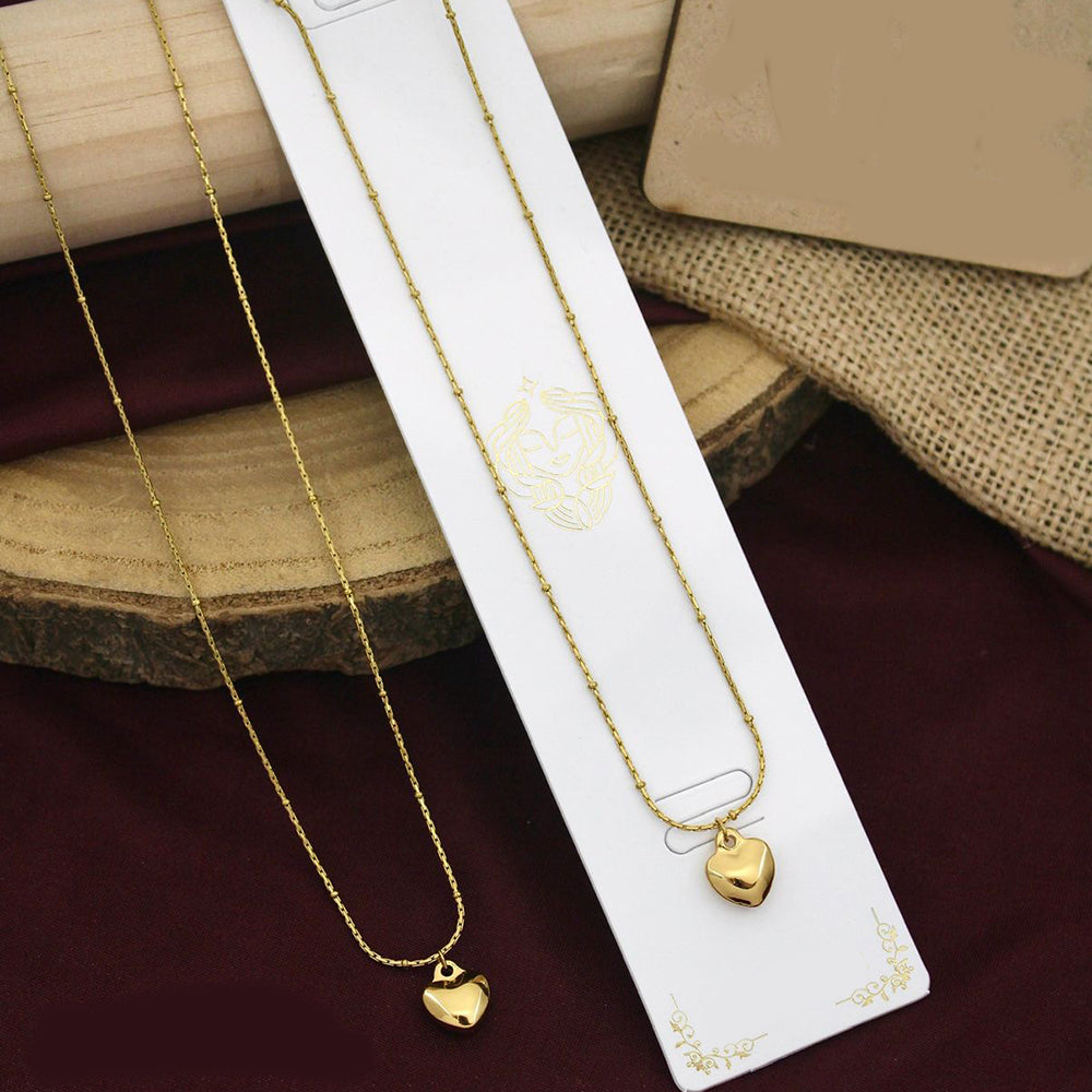 Klitz Premium Jewellery Heart Shape Necklace (Pack of 12)