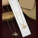 Klitz Premium Jewellery Crystal Stone Heart Shape Necklace (Pack of 12)