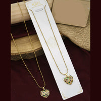 Klitz Premium Jewellery Crystal Stone Heart Shape Necklace (Pack of 12)