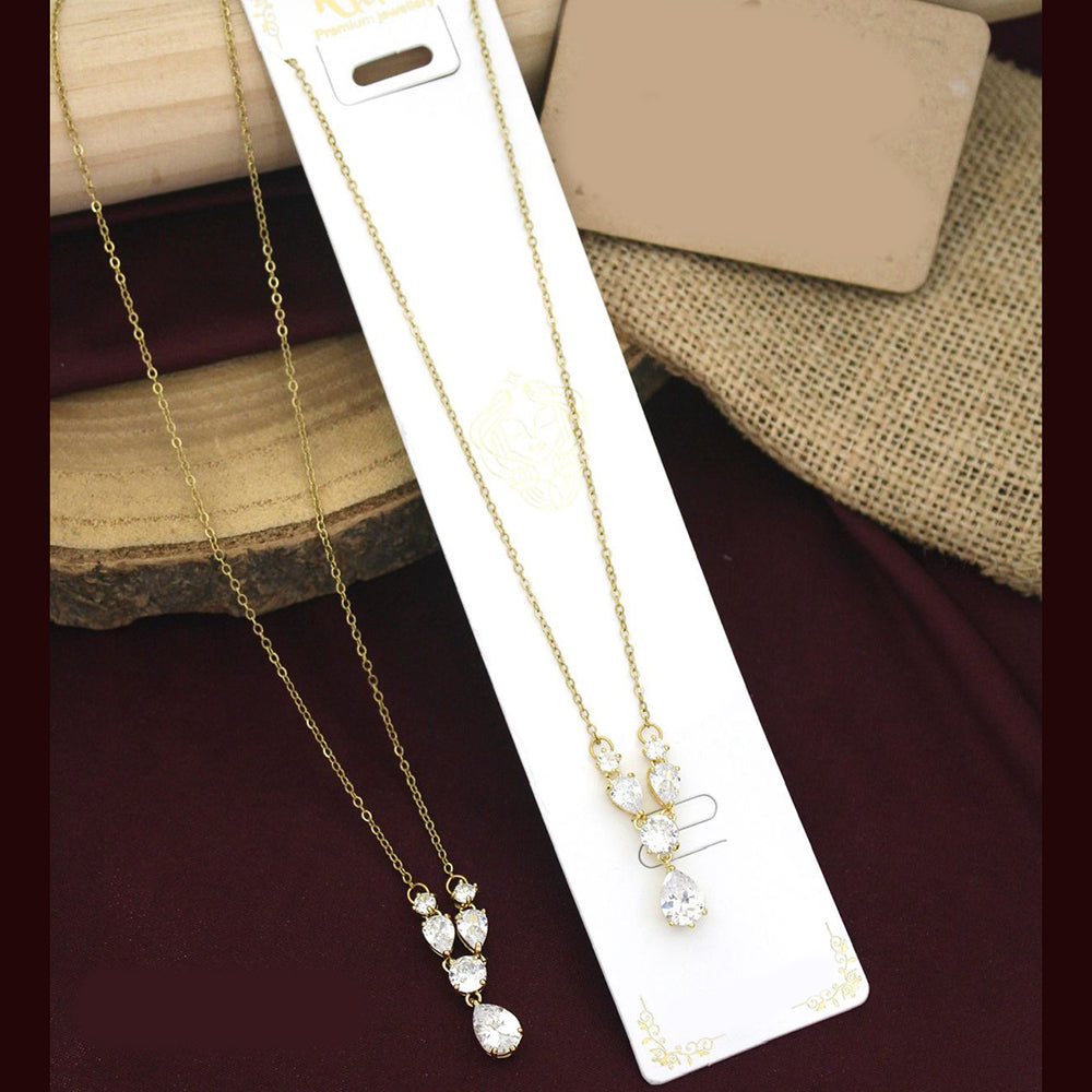 Klitz Premium Jewellery Crystal Stone Necklace (Pack of 12)