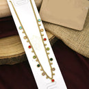 Klitz Premium Stainless Steel Multi Color Austrian Stone Necklace (Pack of 12)