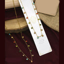 Klitz Premium Stainless Steel Multi Color Austrian Stone Necklace (Pack of 12)