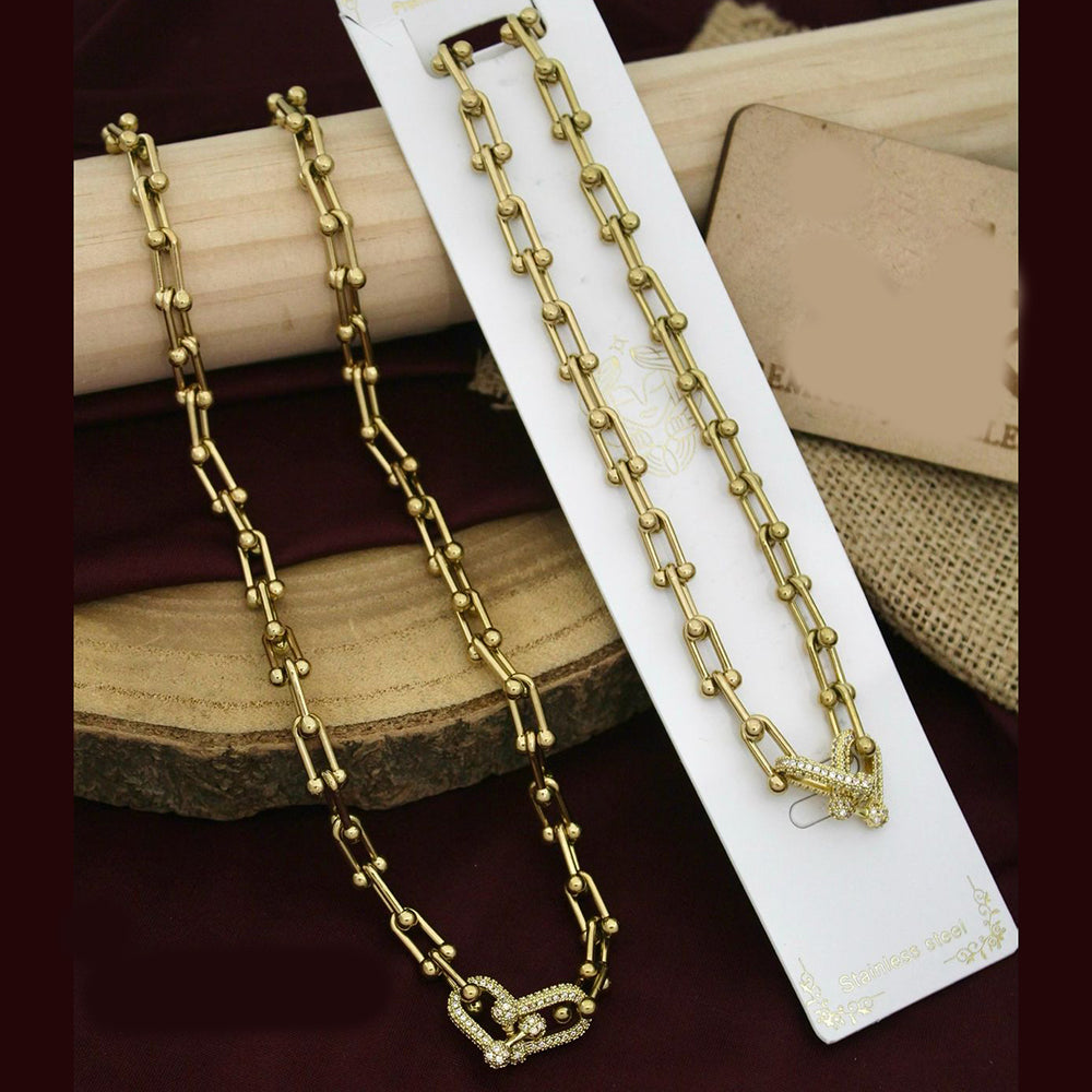 Klitz Premium Stainless Steel Austrian Stone Necklace (Pack of 12)