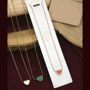 Klitz Premium Jewellery Pota Stone Heart Shape Necklace (Pack of 12)