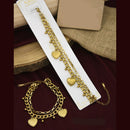 Klitz Beautiful Heart Charm Design Bracelet for Girls & Women