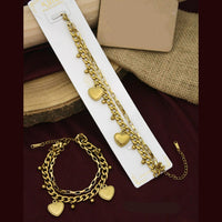 Klitz Beautiful Heart Charm Design Bracelet for Girls & Women