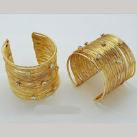 Klitz Austrian Stone Designer Hand Harness Bracelet