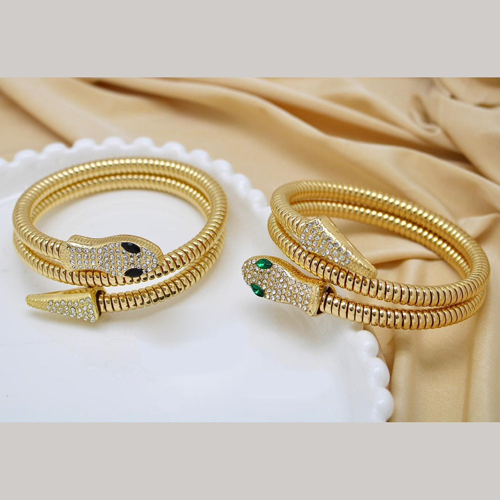 Klitz Austrian Stone Snake Designer Hand Harness Bracelet