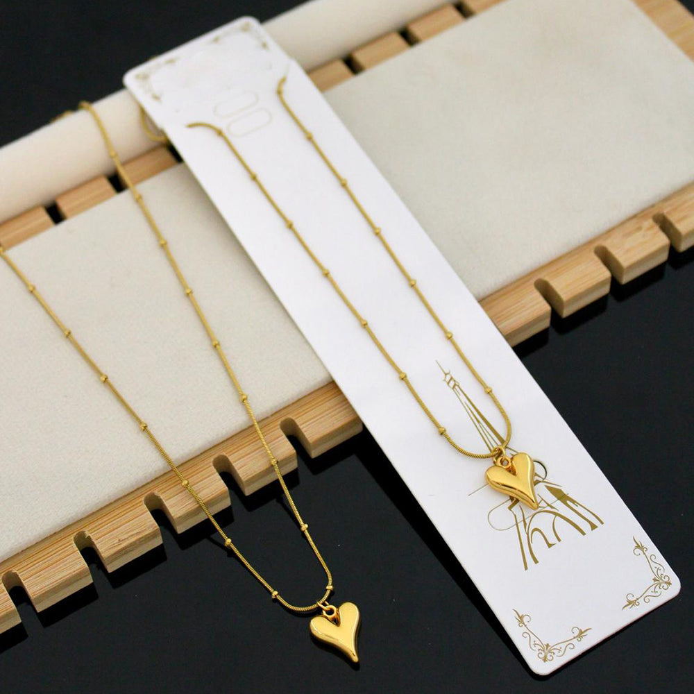 Klitz Premium Jewellery Heart Shape Necklace (Pack of 12)