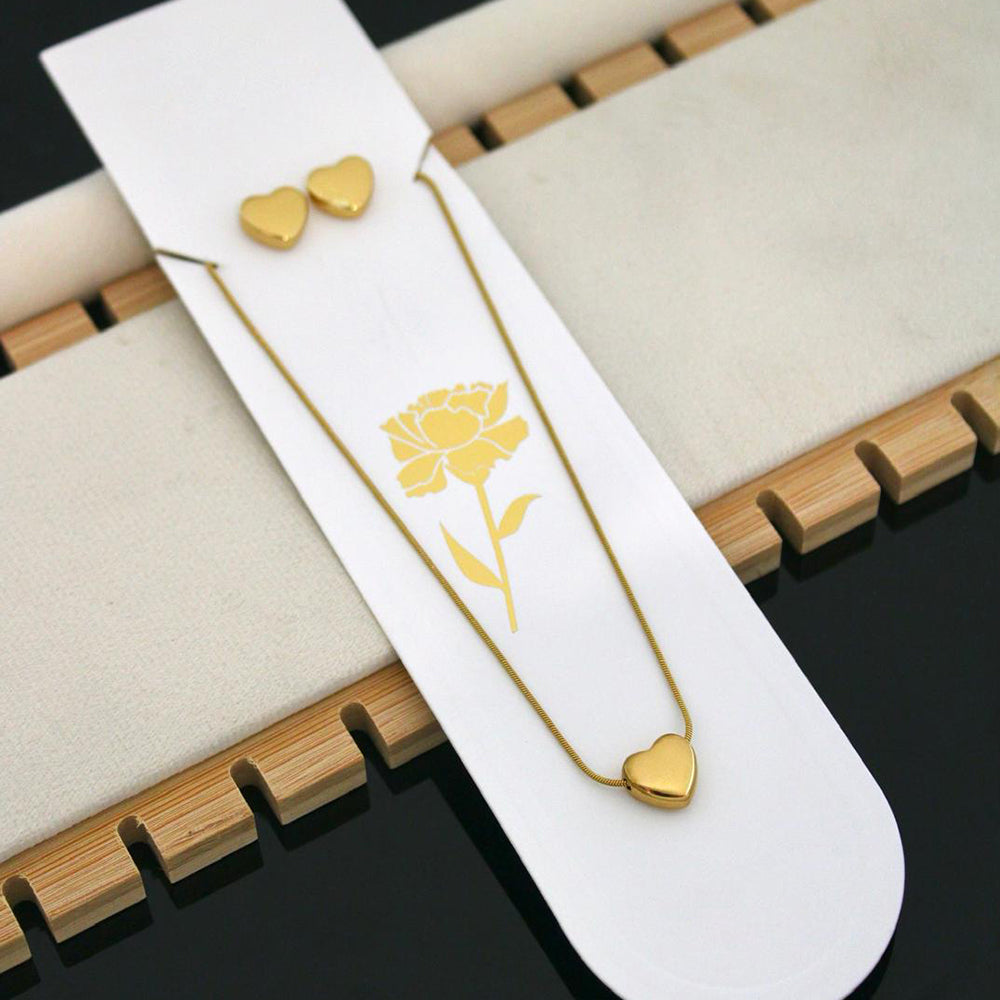 Klitz Premium Jewellery Heart Shape Necklace (Pack of 12)