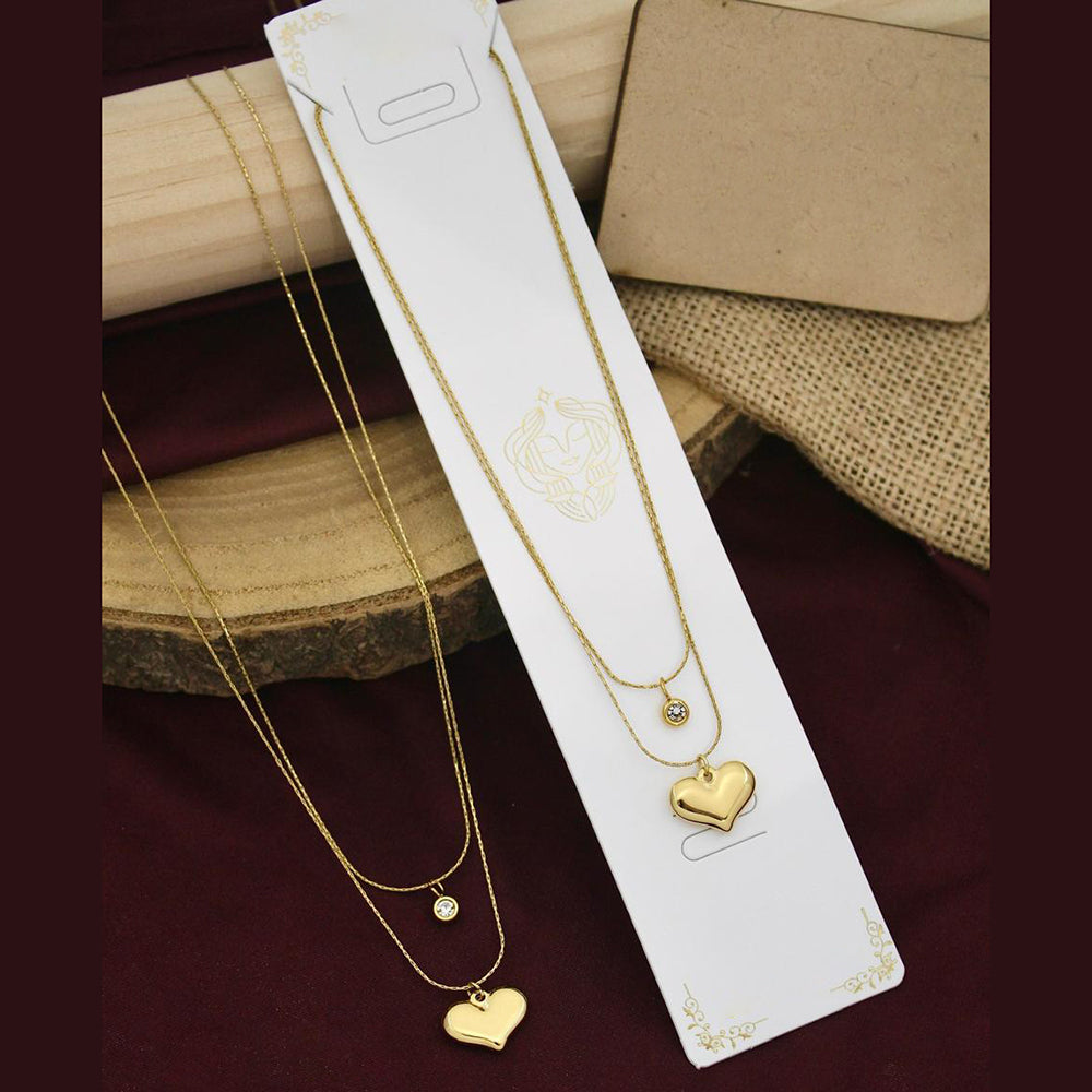 Klitz Premium Jewellery Heart Shape Necklace (Pack of 12)