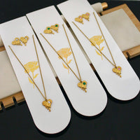 Klitz Premium Jewellery Heart Shape Necklace (Pack of 12)