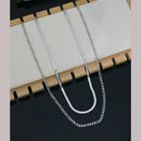 Klitz  Minimalist  Set of  Rhodium Plated Chain (Pack of 12)