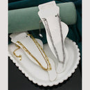 Klitz  Stylish Stainless Steel Layered Anklet / Payal (Pack of 12)