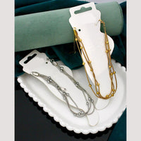 Klitz  Stylish Stainless Steel Layered Anklet / Payal  (Pack of 12)