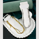 Klitz  Stylish Stainless Steel Layered Anklet / Payal  (Pack of 12)