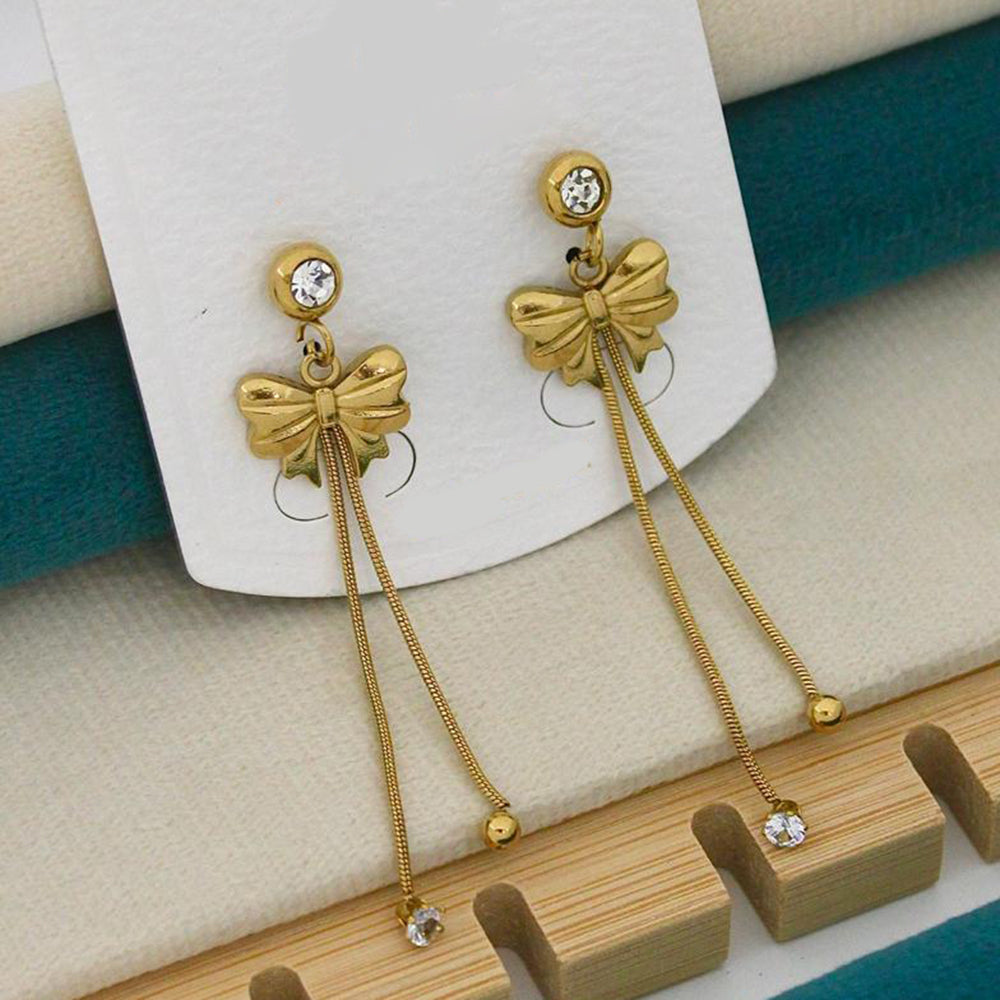Klitz Elegant Crystal Stone Dangler Earrings for Women (Pack of 12)