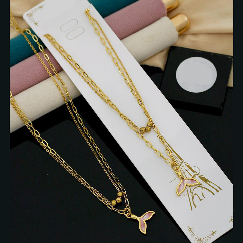 Klitz Premium Jewellery Fish Tail Snake Necklace  (Pack of 12)