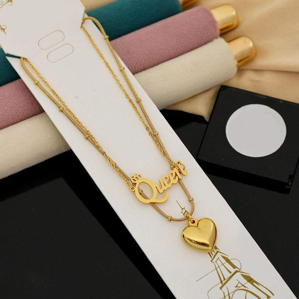 Klitz Elegant Crystal Accent Queen Snake Chain Necklace (Pack of 12)