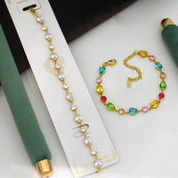 Klitz Premium Crystal Stone Designer Elegant Bracelet (Pack of 12)
