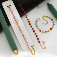 Klitz Sparkling Crystal Stone Designer Elegant Bracelet (Pack of 12)