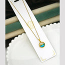 Klitz Luxe Aqua Charm Stainless Steel Chain Pendant (Pack of 12)