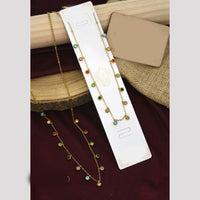 Klitz Premium Jewellery Crystal Stone Necklace (Pack of 12)